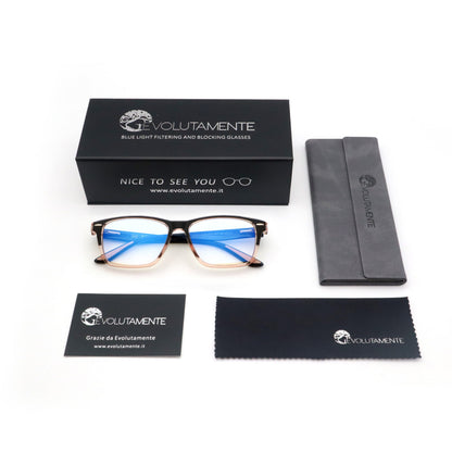 Occhiali DELUXE con lente trasparente