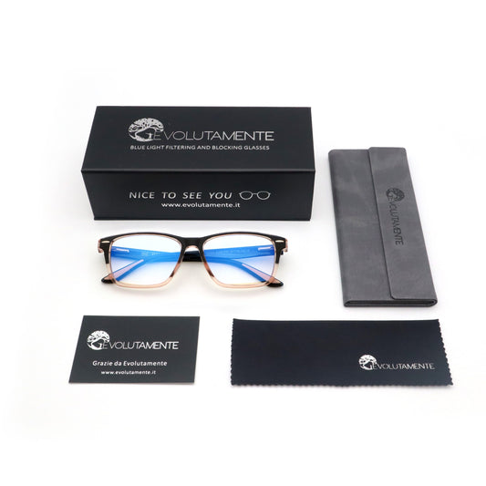 Occhiali DELUXE con lente trasparente