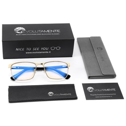 Occhiali LUXURY con lente trasparente