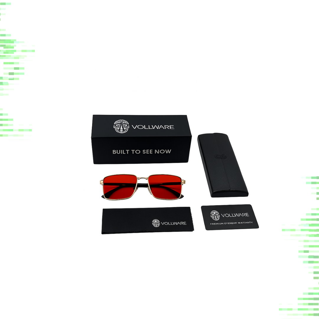 Occhiali con lenti rosse Luxury