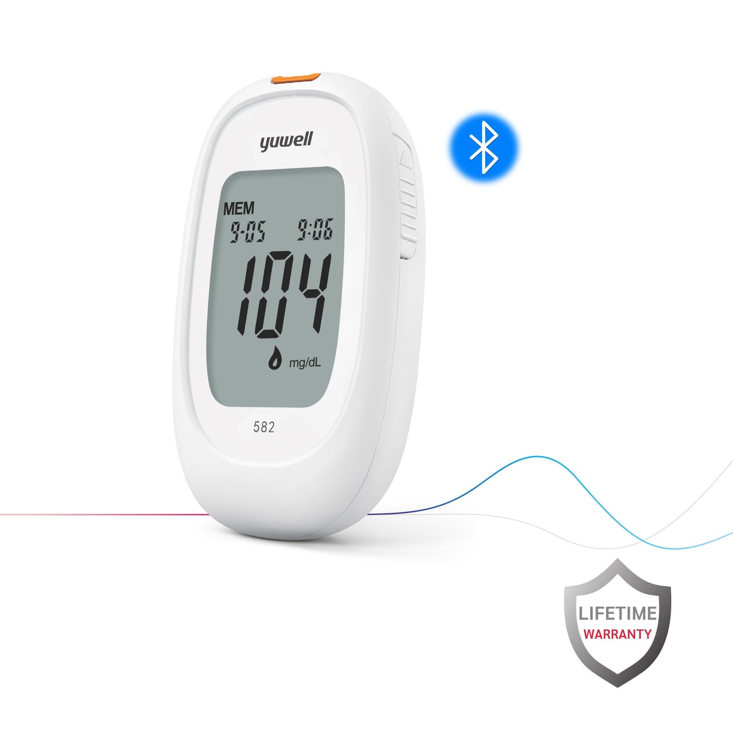 Blood Glucose Meter: Kit completo per il monitoraggio della glicemia (misuratore + scatola di strisce da 50 + lancette)