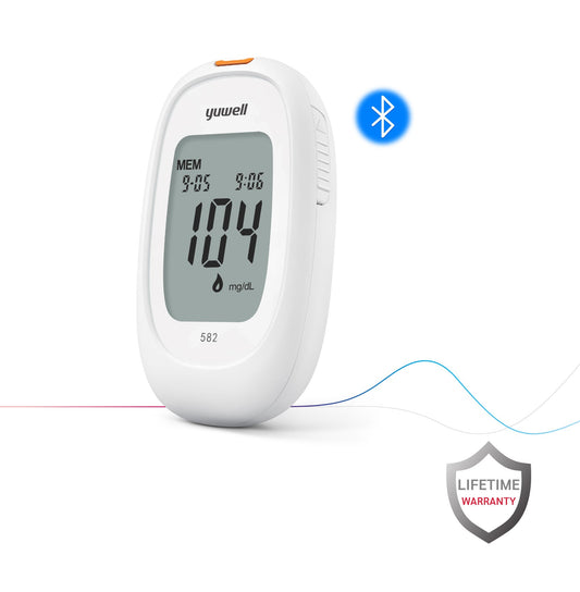 Blood Glucose Meter: Kit completo per il monitoraggio della glicemia (misuratore + scatola di strisce da 50 + lancette)