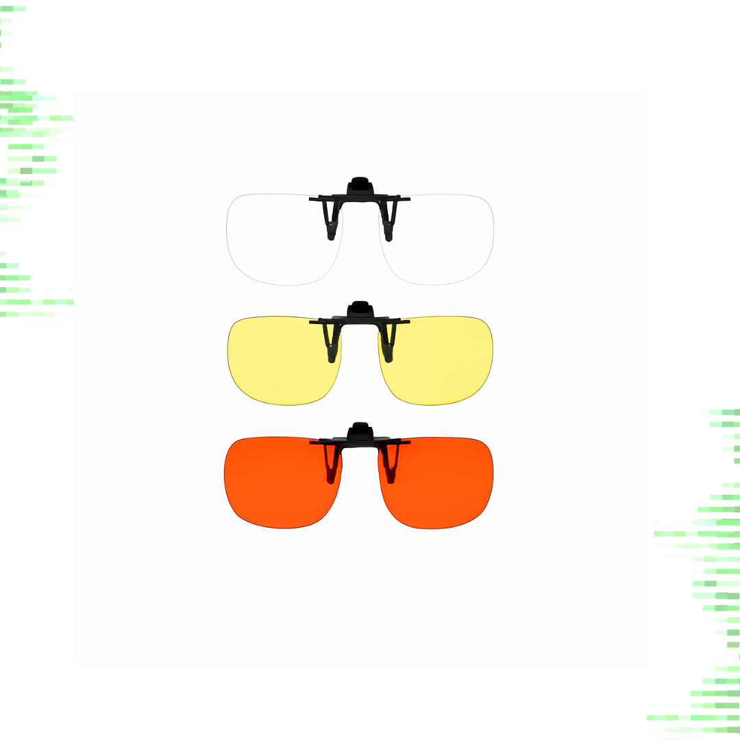 3 clip trasparenti da giorno: trasparenti+gialle+rosse